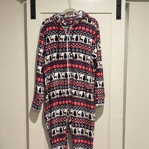 Women’s Footed Hooded Holiday Pajamas